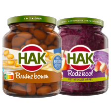 Hak groenten, peulvruchten of appelmoes 